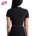 zipper crop tops